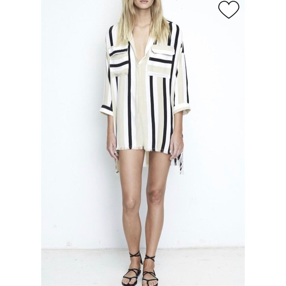 Faithfull the Brand Baia Striped Shirt Dress